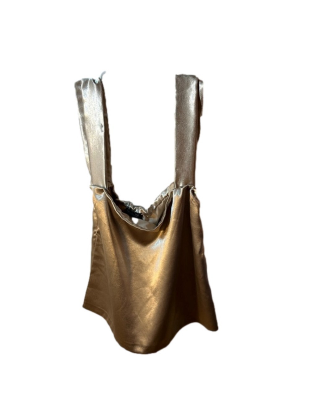 Rachel Zoe Champagne Off-the-Shoulder Satin Party Top Size Small